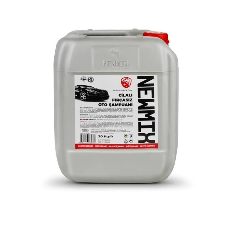 NEWMİX Kostiksiz Cilalı Fırçasız Oto Şampuanı-20 Kg