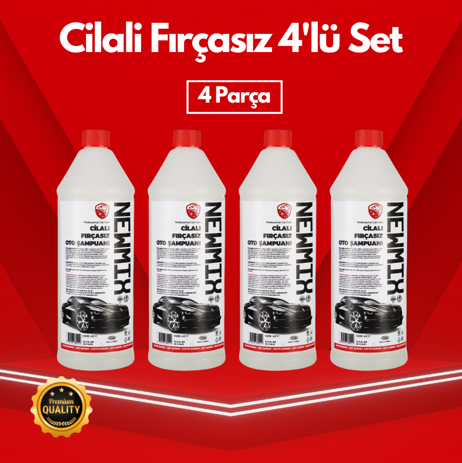 Cilalı Fırçasız Oto Şampuanı 4'lü Set