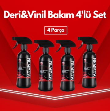 Deri Vinil Bakım Solüsyonu 4'lü Set