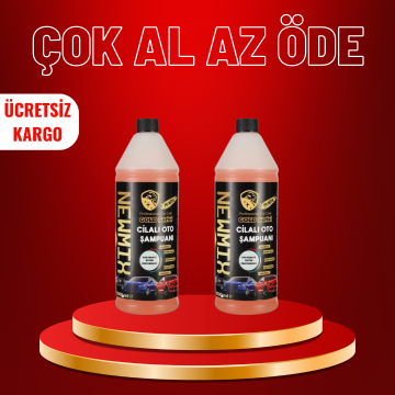 2 Adet Gold Cilalı Fırçalı Oto Şampuanı 1000Ml