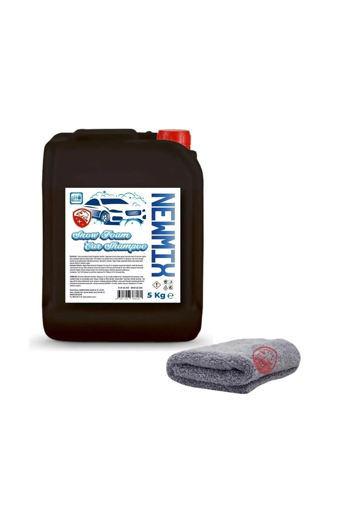 5kg Snow Foam Cilalı Oto Araba Şampuanı Oto Kurulama Bezi 50x70cm
